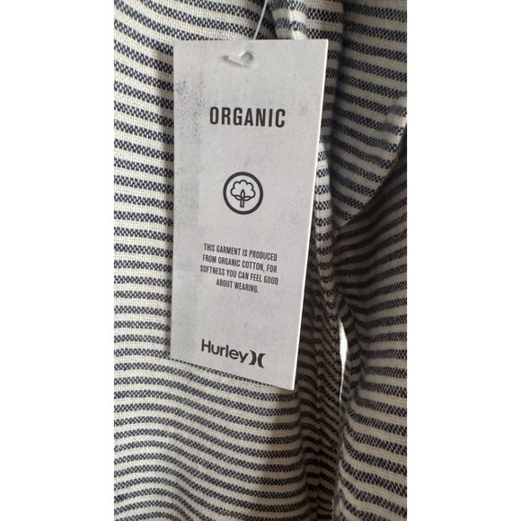 NWT Hurley Small Mens Striped Organic Cotton Flannel Shirt - Picture 15 of 16